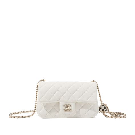 chanel quilted bag white|white fluffy chanel bag.